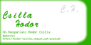 csilla hodor business card